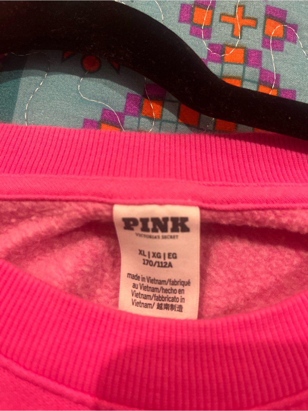 PINK Victoria's Secret Ombre Hot Pink Crewneck Sweatshirt - Picture 3 of 3